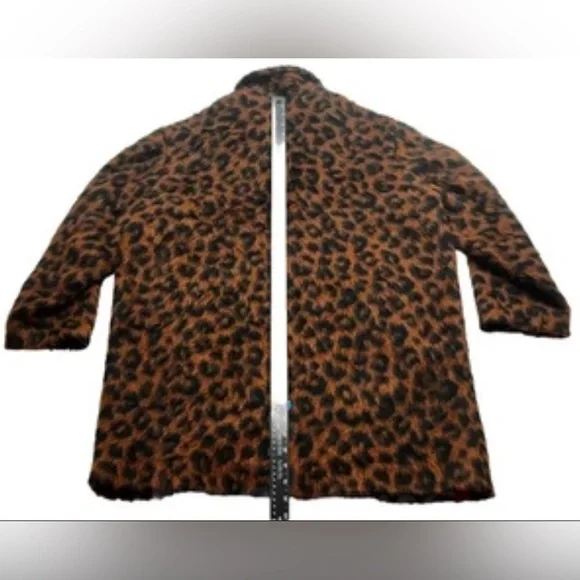 Marine Layer Leopard-Pattern Brown & Black Trench Coat - Picture 5 of 6